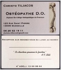 Cabinet d'Ostéopathie Christo Tiliacos Marseille
